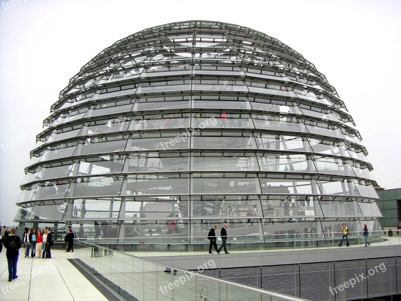 Glass Dome Reichstag Dome Glass Reflection