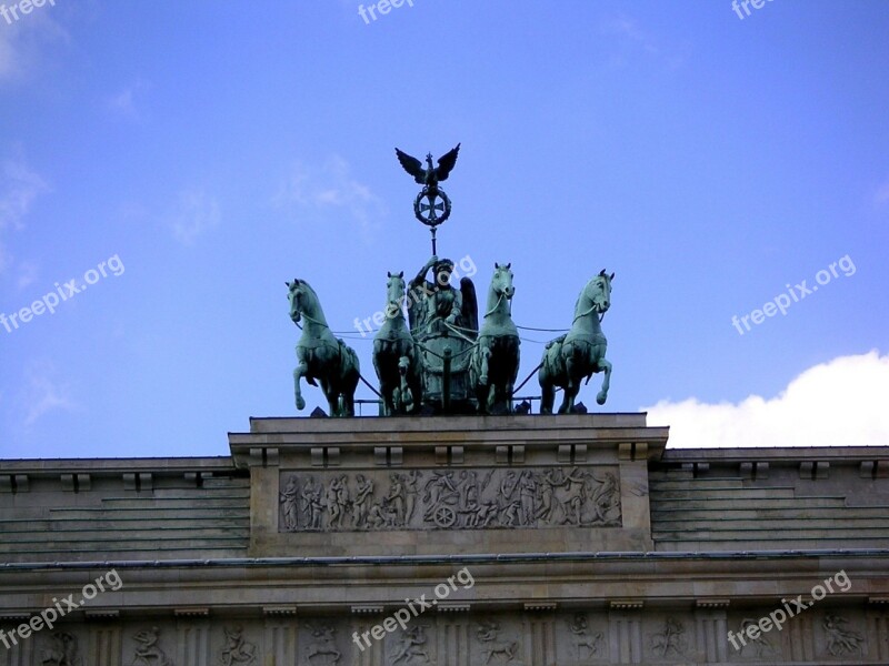 Brandenburg Gate Quadriga Berlin Free Photos