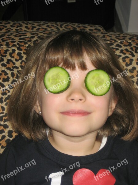 Cucumber Mask Child Face Children's Eyes