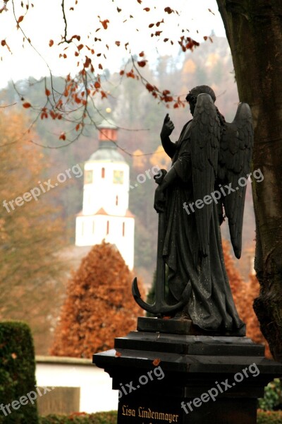 Angel Statue Cemetery Blaubeuren Mourning