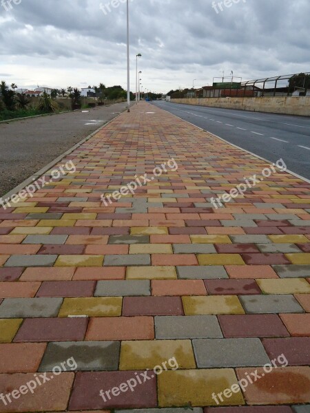 Path Colors Cobble Bricks Route