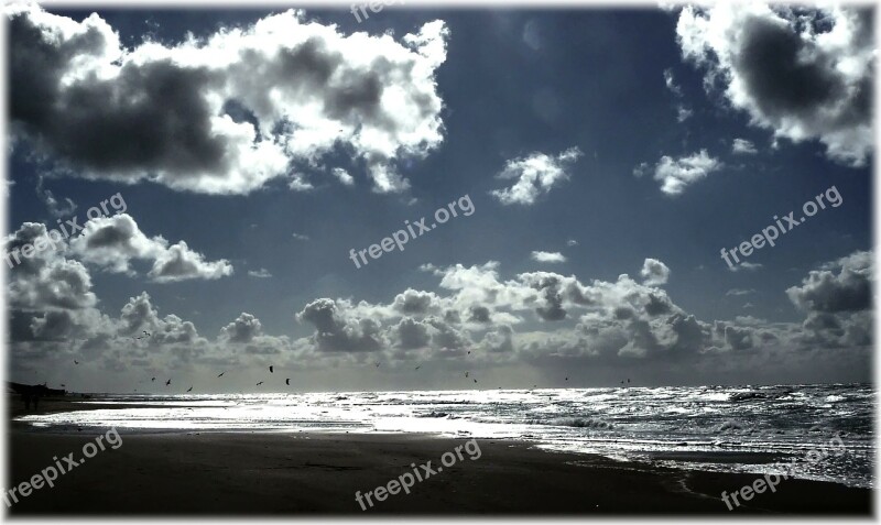 Sky Abendstimmung Romance Blue Clouds