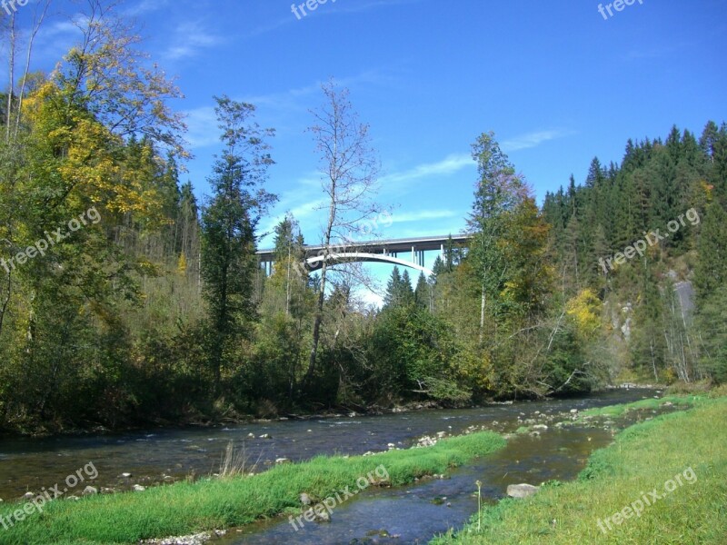 Wertach River Highway Bridge Allgäu Free Photos