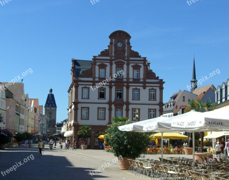 Speyer Maximilianstrasse Old Gate Old Coin Street Cafe