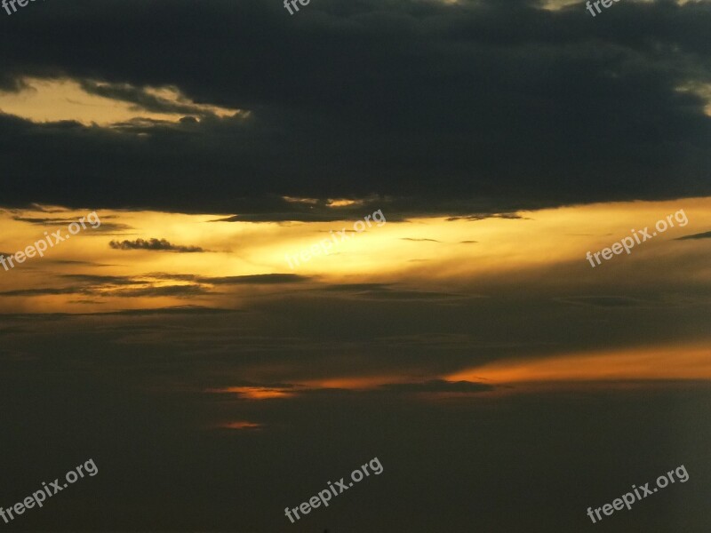 Cloud Sunset Sol Clouds Free Photos