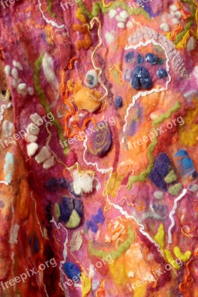 Felt Art Colorful Wool Hand Labor