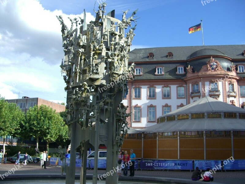 Mainz Carnival Fountain Narrenturm Monument Schillerplatz Mainz