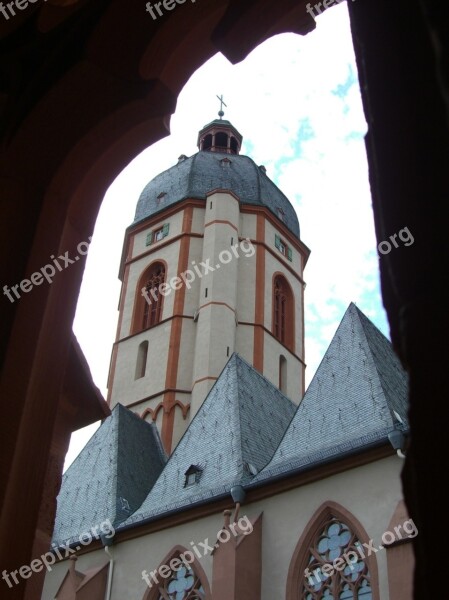 Bell Tower St Stephan Mainz Free Photos