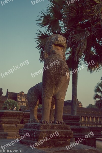 Stone Statue Lion Sculpture Historical