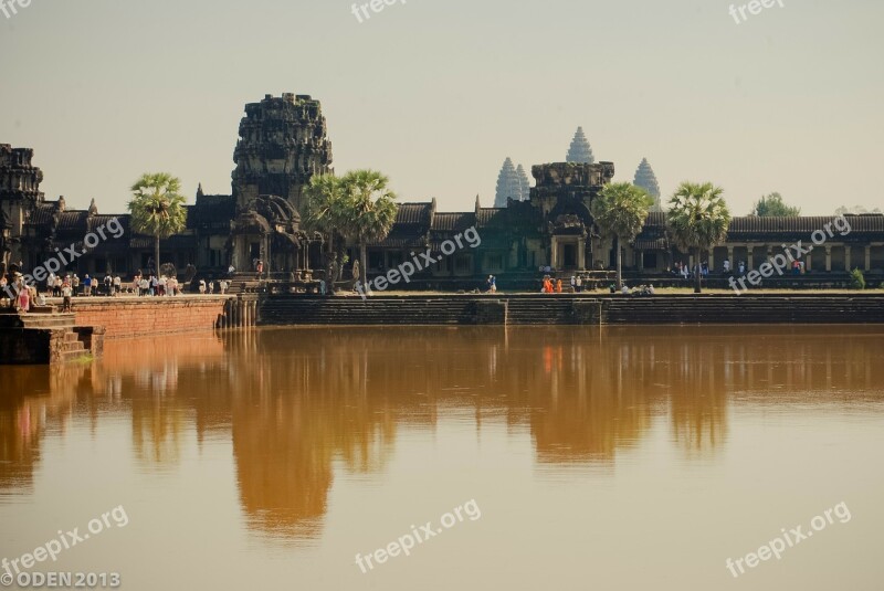 Angkor Wat Ancient Cambodia Statue Stone