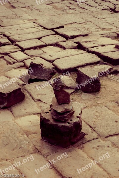 Stone Path Walking Architecture Road