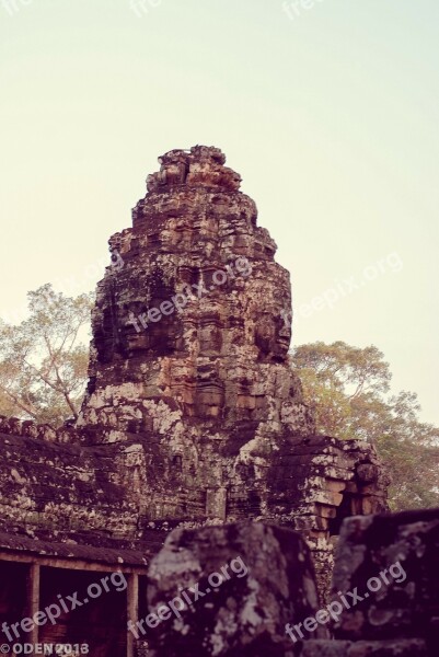 Temple Cambodia Siem Reap Angkor Thom Architecture