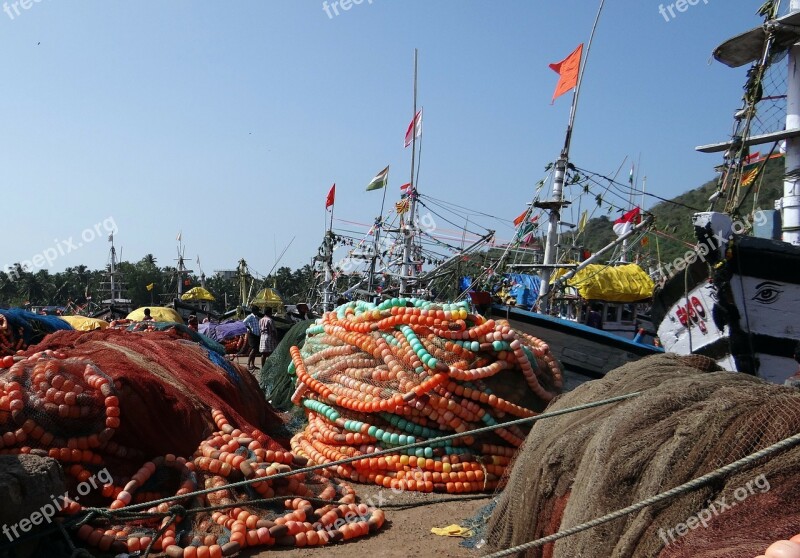 Fishing Nets Fishing Harbor Fishing Vessels Nets