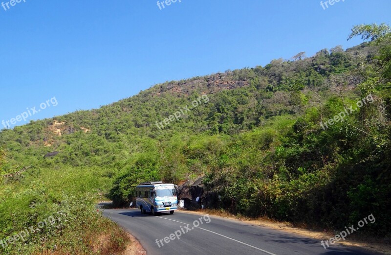 Street Road Uphill Bus Karnataka