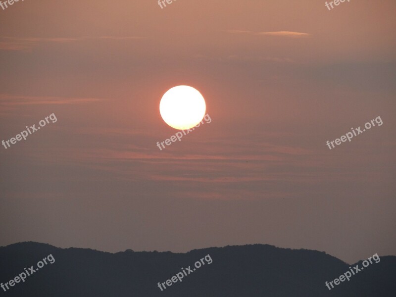 Sunrise Morning Landscape Mountains Karwar