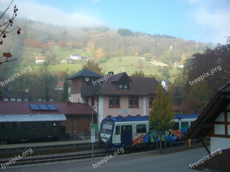 Ottenhöfen Railway Station Railway Vehicle Graffiti Sauschwänzlebahn