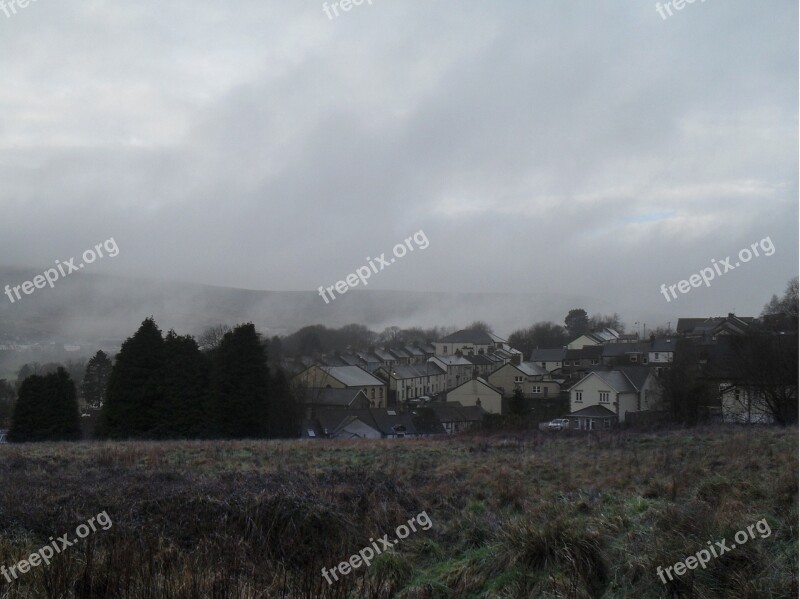 Mist Landscape Blaenavon Mountain Free Photos