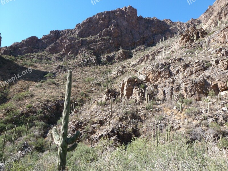 Mountains Arizona Mountain View Nature Desert