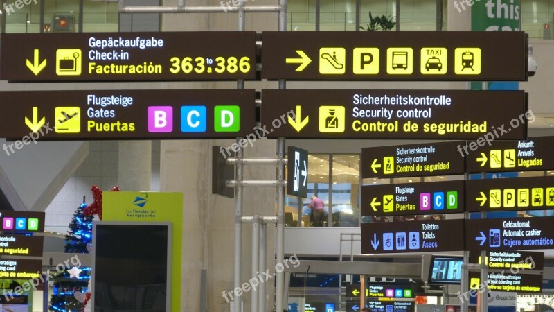 Airport Signs Plane Free Photos