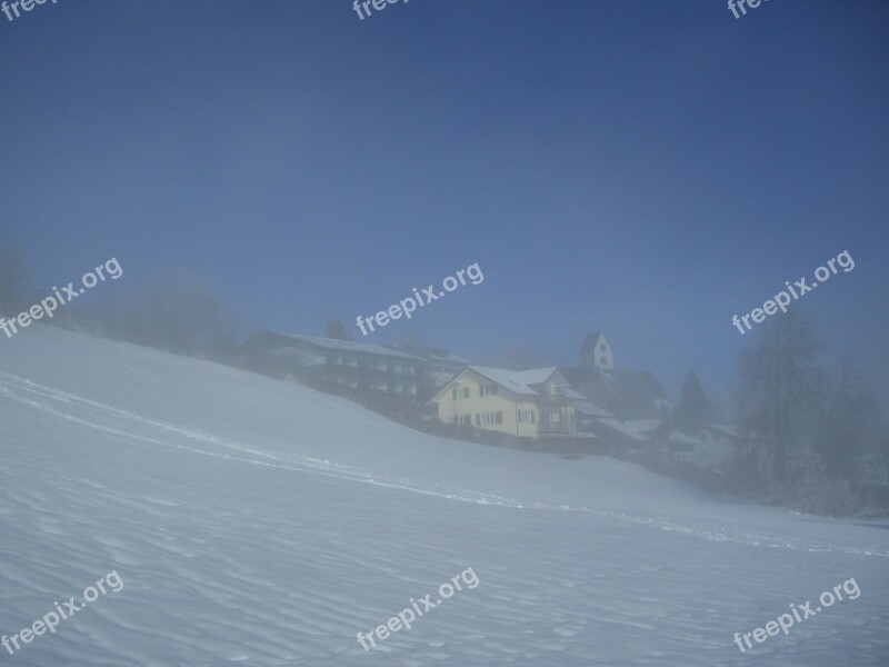 Fog Mittelberg Winter Snow Sky