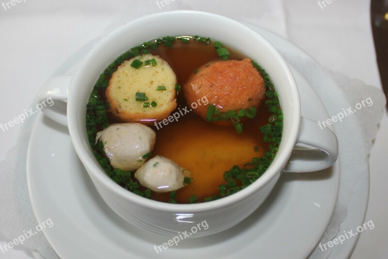 Soup Wedding Soup Swabian Consommé Cup Free Photos