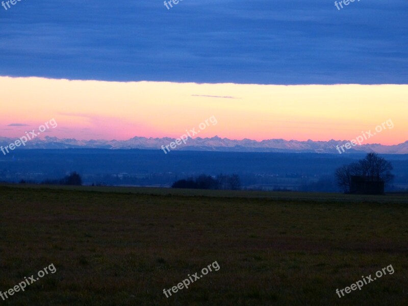 Alpine Mountains Evening Sky Hair Dryer Dryer Weather