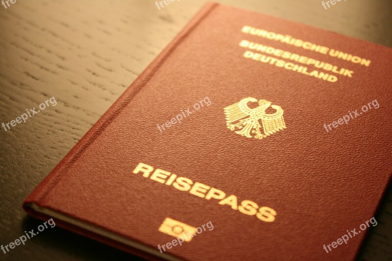 Passport Document Germany Federal Republic Of Europe