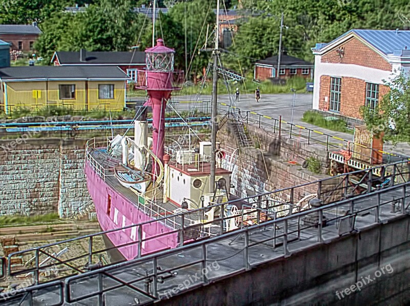 Lightship Dock Suomenlinna Helsinki Finnish