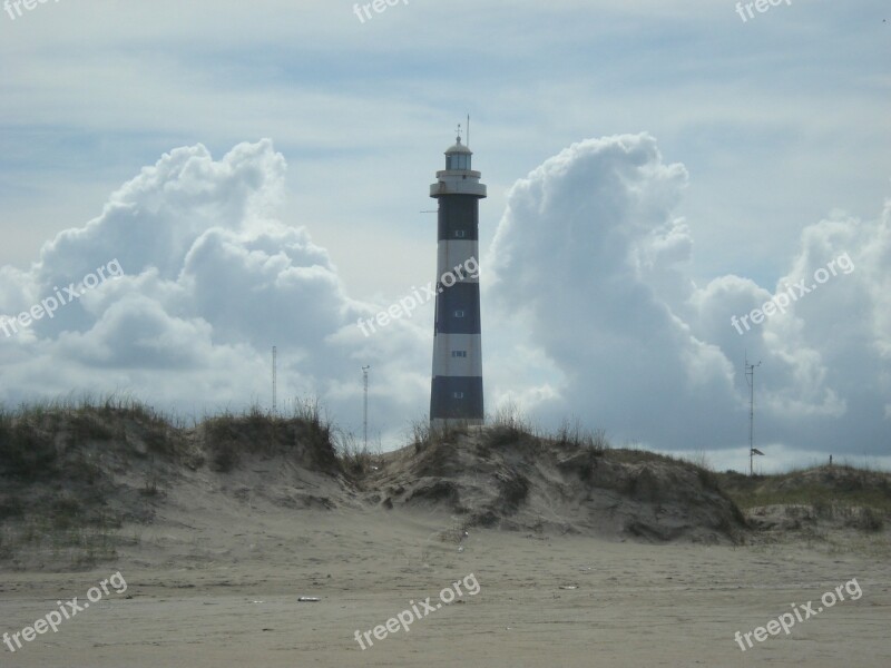 Lighthouse Loneliness Beach Cloud Free Photos