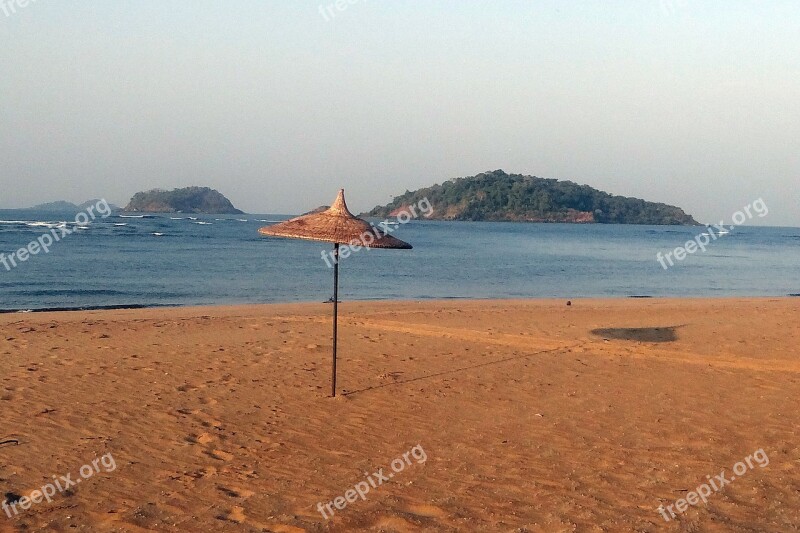 Sunshade Beach Parasol Arabian Sea Sand