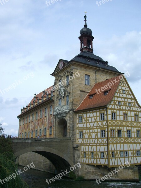 Bamberg Town Hall Bridge Regnitz Free Photos