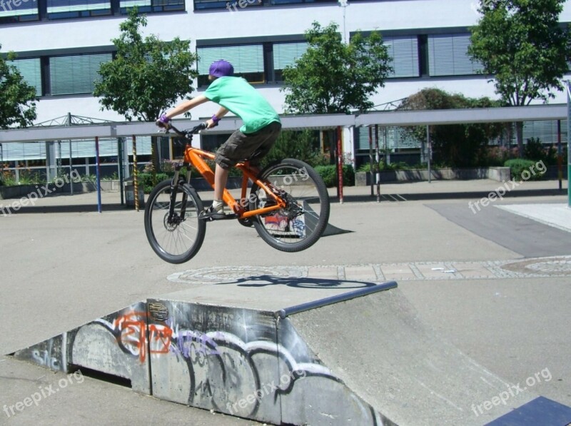 Biker Ramp Jump Cycling Free Photos