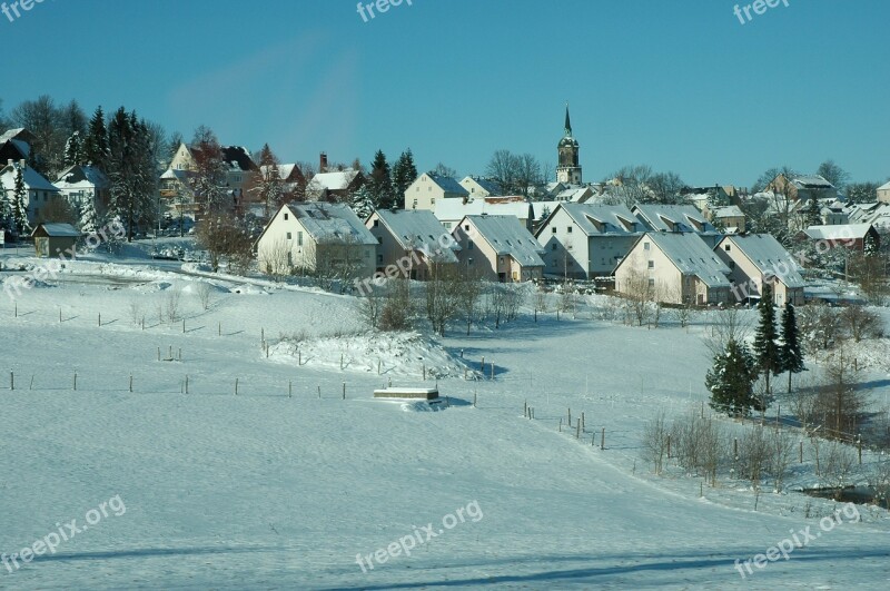 Ore Mountains Winter Seiffen Snow Village