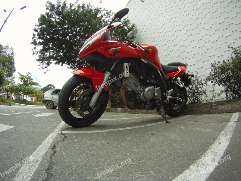 Motorcycle Suzuki Motorbike Sv 650 Red