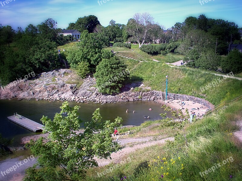 Beach Small Sea Suomenlinna Helsinki