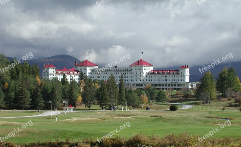 Bretton Woods Resort New Hampshire Cloudy Trees