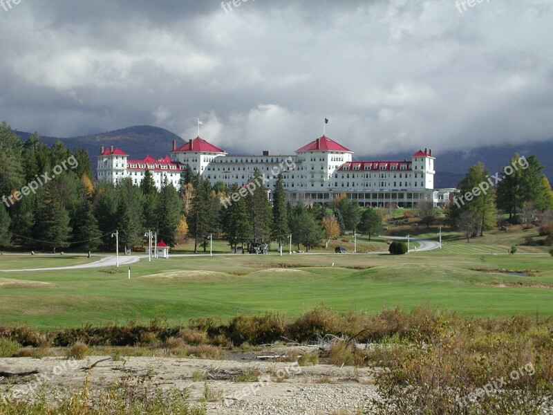 Bretton Woods Resort New Hampshire Cloudy Trees