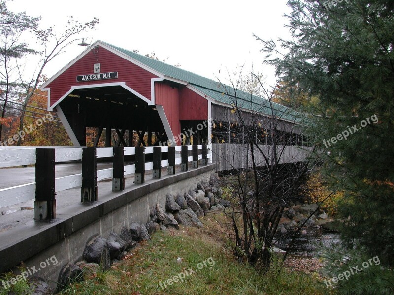 New Hampshire Jackson Covered Bridge Bridge Road