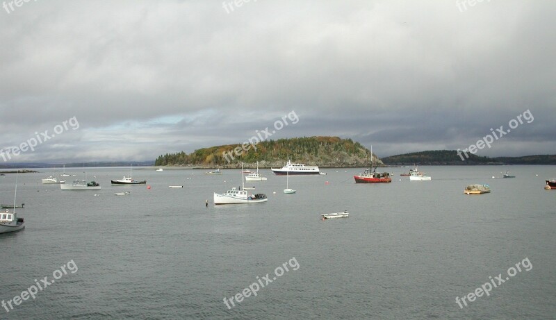 New England Water Sea Ocean Boats