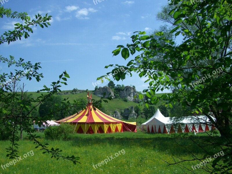 Circus Tent Circus In The Green Eselsburg Valley Swabian Alb Tent