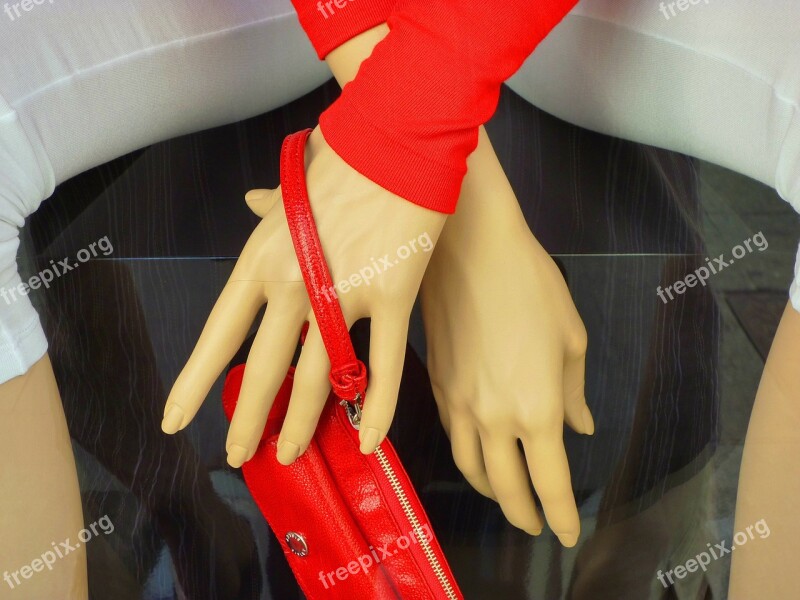 Mannequins Fashion Bag Red Shopping