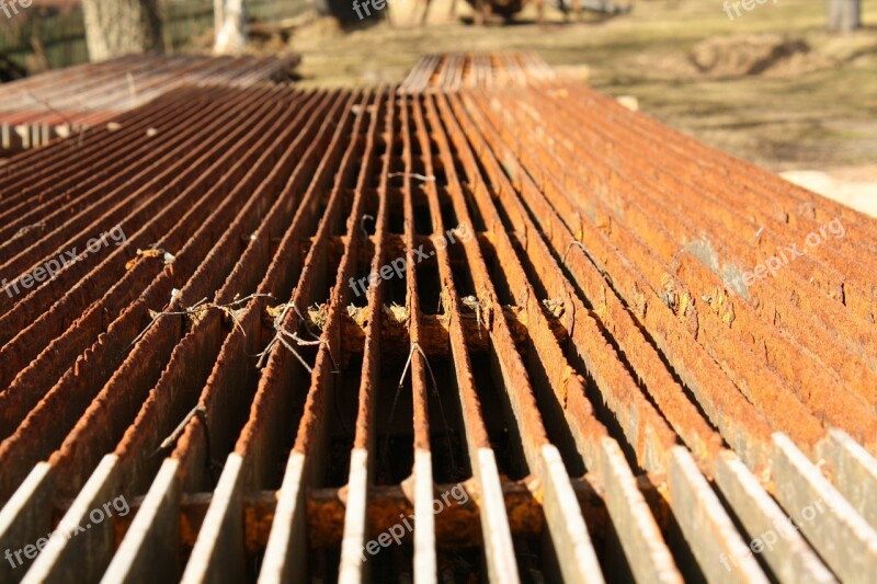 Rust Metal Pattern Iron Close Up