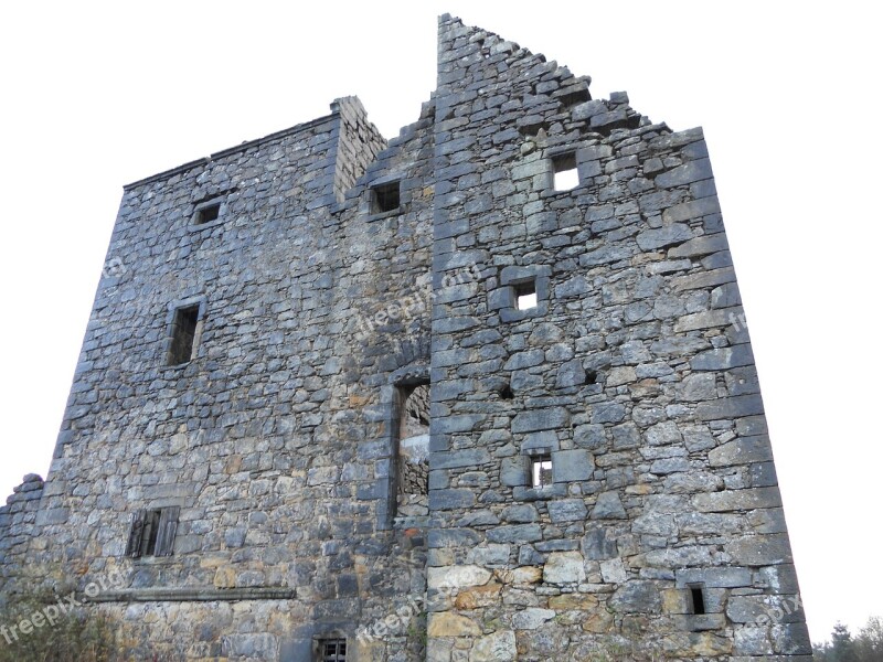 Castle Scotland Derelict Building Bricks