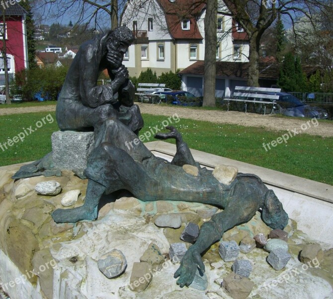 Stephen Of Saulus Fountain Bronze Winner Bait Wasseralfingen Ostalb