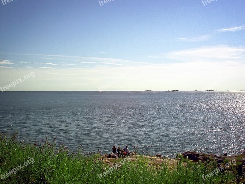 Picnic Sea Beach Horizon Sky