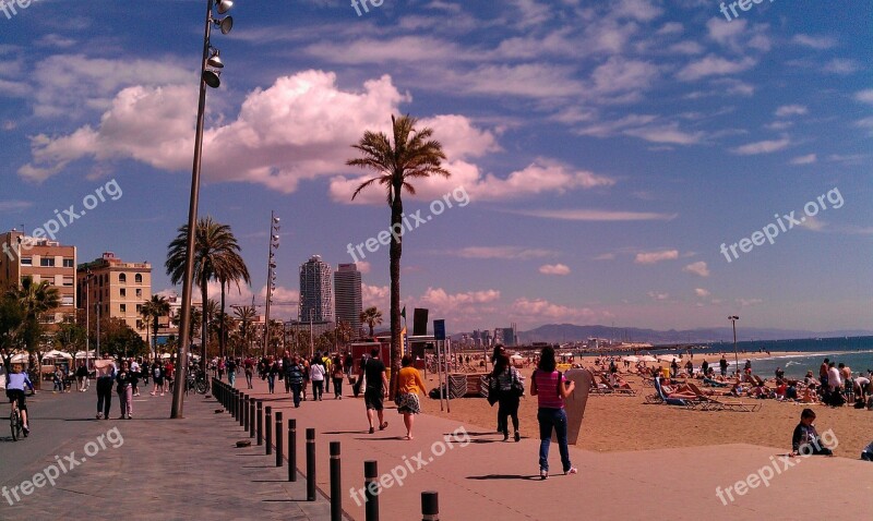 Barcelona Barceloneta Beach Free Photos