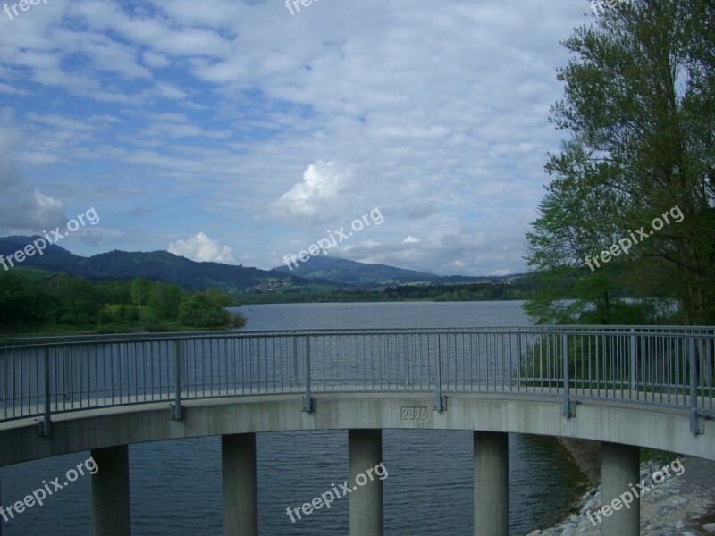 Gruentensee Dam Observation Deck Concrete Pillar Columnar