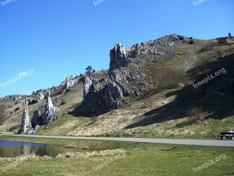 Swabian Alb Eselsburg Valley Stone Virgins Rock Needles Free Photos