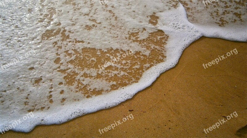 Sea Beach Foam Wave Sand