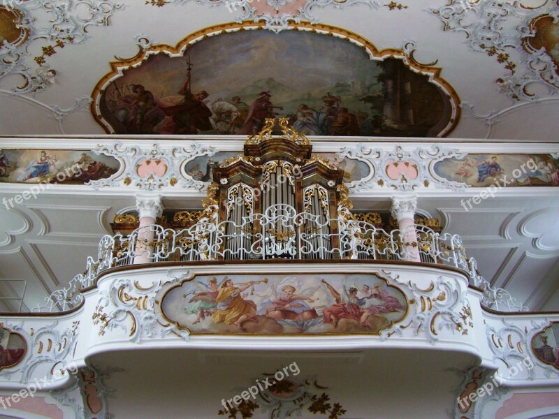 Rococo Organ Gallery Parish Church St Ulrich Seeg